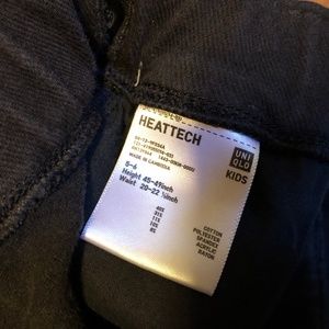 Uniqlo Heattech ultra stretch slim fit black pants pull-on kids size 5-6